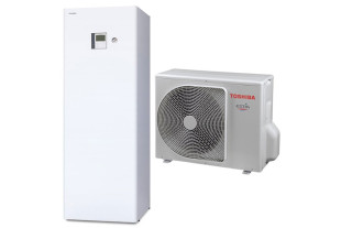 Toshiba HWT-401HW-E / HWT-601F21ST6W-E ESTIA All-in-One Hydrobox (R32, 1 fázis, 6 kW-os elektromos patronnal, beépített HMV tartállyal)